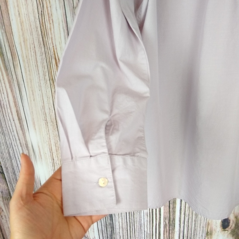 J.Jill Relaxed Button Front Lavender Purple Blouse - Picture 5 of 9